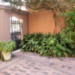 brick paved courtyard