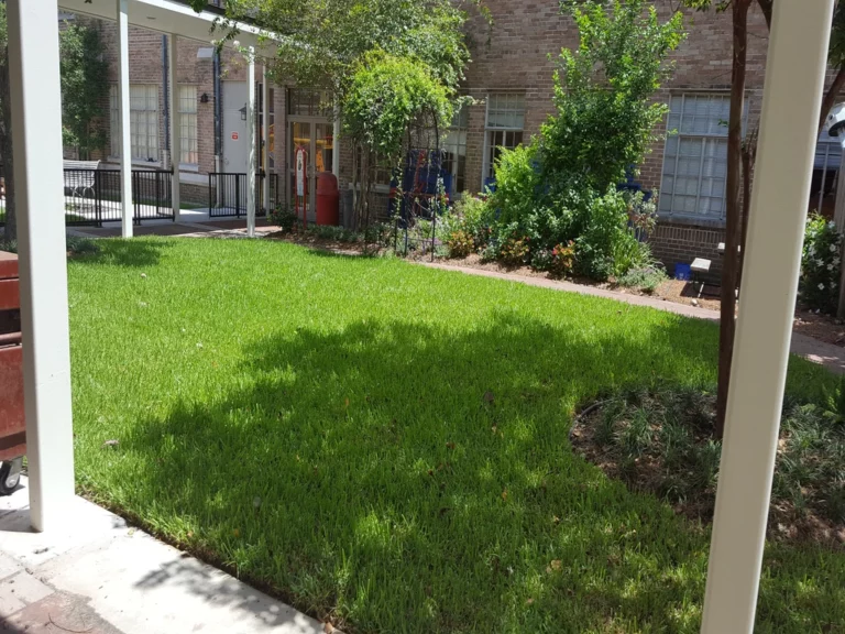 St. George's Episcopal School's Outdoor Common BEFORE renovations